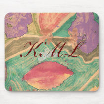 Feuille d'automne du karaté KAT--au monogramme tapis de souris