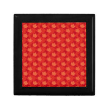 Feuille d'automne rouge boîte à babioles