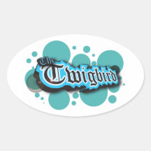 Feuille de 4 autocollants de twigbird