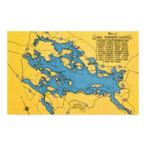 Feuille de route du lac et des routes affiches