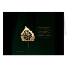 Feuille d'or carte de vœux