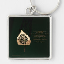Feuille d'or porte-clef