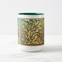 Feuille ornemental tasse à café