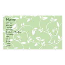 Feuille vert - affaires carte de visite