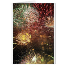 Feux d'artifice 4 juillet cartes de vœux