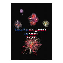 Feux d'artifice 4 juillet invitations personnalisées