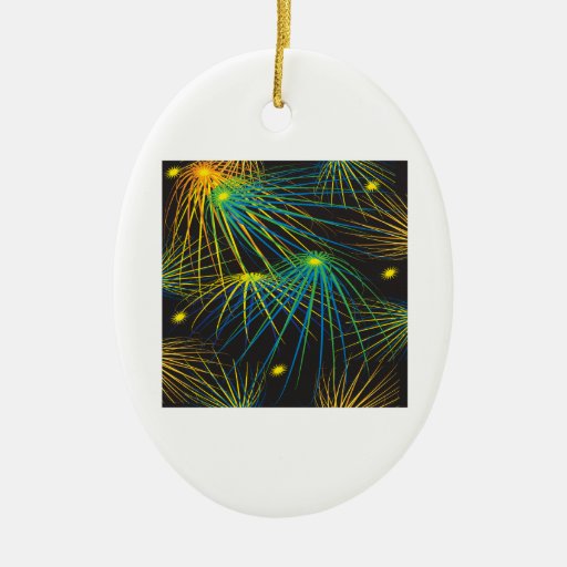 Feux d'artifice ornements de noël