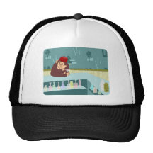 Fez Monkey Martini Bar Mesh Hat