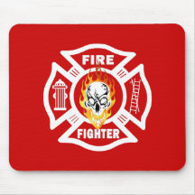 FF Flaming Skull Mousepad