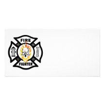 FF Flaming Skull Personalized Photo Card