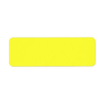 FFFF33 Sunny Yellow Solid Colour Background Return Address Label