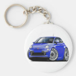 Fiat 500 Blue Car Keychains