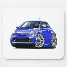 Fiat 500 Blue Car Mousepads