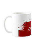 Fiat 500 classic mug - red on light