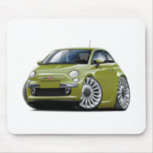 Fiat 500 Olive Car Mouse Pad