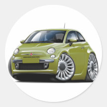 Fiat 500 Olive Car Stickers