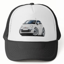 Fiat 500 White Car Mesh Hats