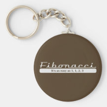 fibonacci... It's as easy as 1, 1, 2, 3 Key Chain
