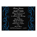 Fibril Ebony (Blue) Wedding Invitation