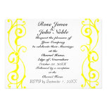 Fibril Ivory (Yellow) Wedding Invitation