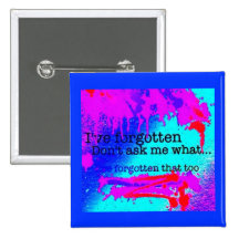 Fibro Fog blue button/badge/pin