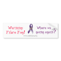 Fibro Fog warning Bumper Stickers