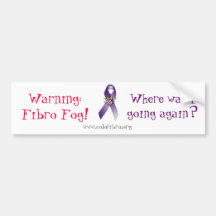 Fibro Fog warning Bumper Stickers
