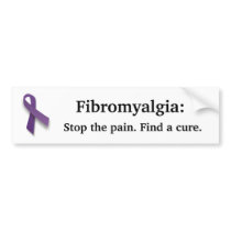 Fibro Ribbon Bumper Sticker