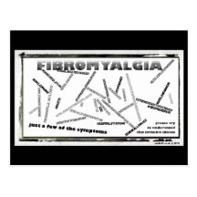 fibro symptoms postcard