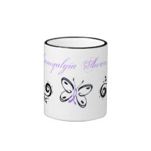 Fibromyalgia Awareness Butterfly Coffee Travel Mug
