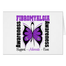 Fibromyalgia Awareness Butterfly Greeting Card