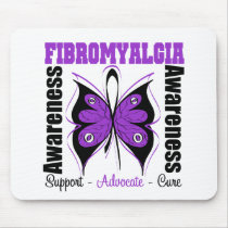 Fibromyalgia Awareness Butterfly Mouse Mat