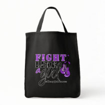 Fibromyalgia Awareness Fight Like a Girl Canvas Bag