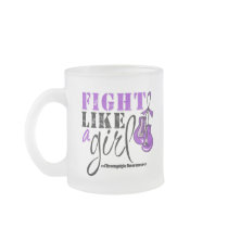 Fibromyalgia Awareness Fight Like a Girl Coffee Mugs