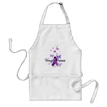 Fibromyalgia Awareness (ribbon & butterflies) Apron
