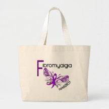 Fibromyalgia BUTTERFLY 3 Canvas Bags
