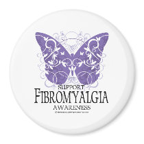 Fibromyalgia Butterfly Magnet