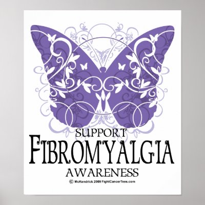 Fibromyalgia Butterfly Print by fightcancertees