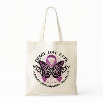 Fibromyalgia Butterfly Tribal Canvas Bag