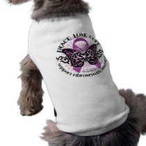 Fibromyalgia Butterfly Tribal Doggie Tshirt