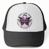 Fibromyalgia Butterfly Tribal Trucker Hat