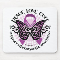Fibromyalgia Butterfly Tribal Mousepads