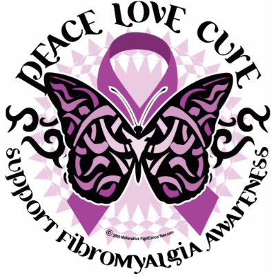 Fibromyalgia Butterfly Tribal Photo Cutout by fightcancertees