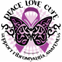 Fibromyalgia Butterfly Tribal Photo Cutout