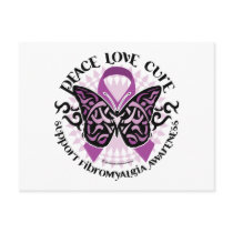 Fibromyalgia Butterfly Tribal Post Cards
