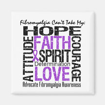 Fibromyalgia Can't Take My Hope Collage Magnets
