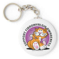 Fibromyalgia Cat Key Chain