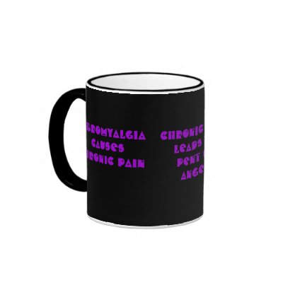 FIBROMYALGIA CAUSES CHRONIC PAIN LARGE MUG by SCRUPLES1