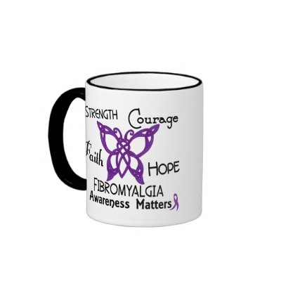 Fibromyalgia Celtic Butterfly 3 Mugs by awarenessgifts