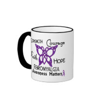 Fibromyalgia Celtic Butterfly 3 Mugs